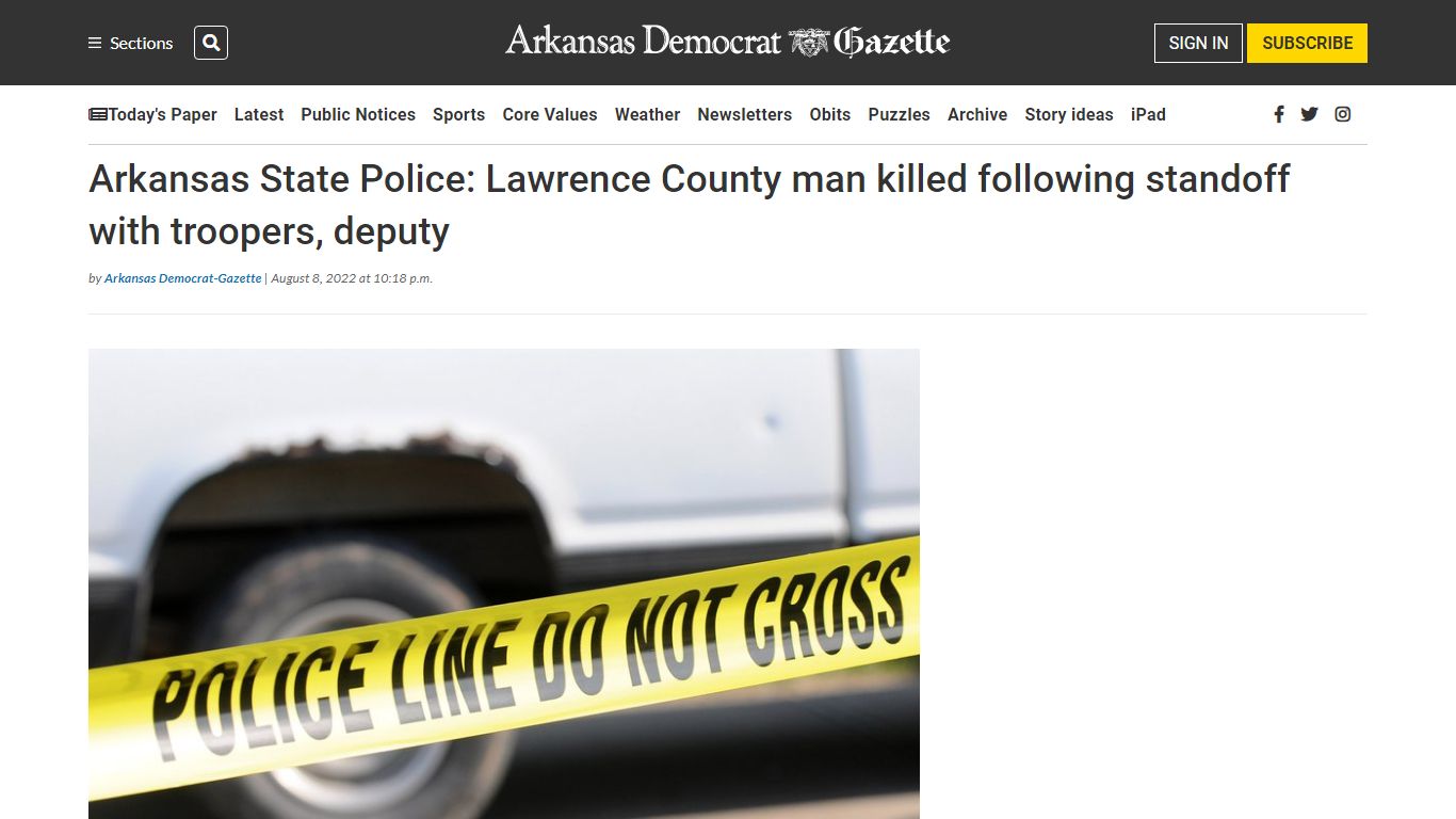 Arkansas State Police: Lawrence County man killed following standoff ...